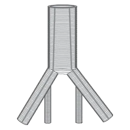 Протез Intervascular квадрифуркационный, 16 х 8 х 8 мм, 50 см IGKQ160808/1
